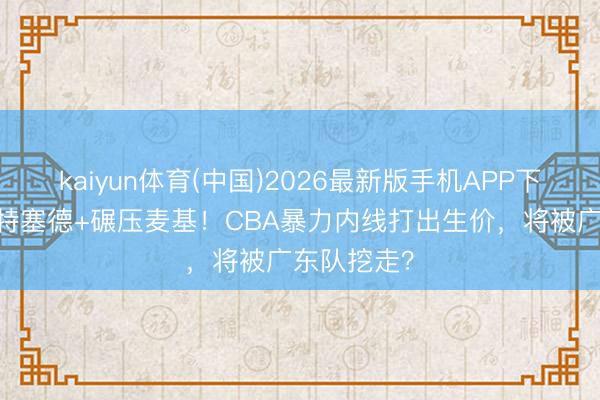 kaiyun体育(中国)2026最新版手机APP下载 完爆怀特塞德+碾压麦基！CBA暴力内线打出生价，将被广东队挖走？