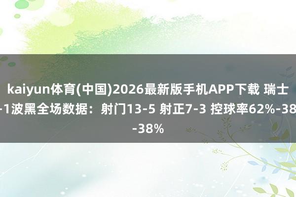 kaiyun体育(中国)2026最新版手机APP下载 瑞士4-1波黑全场数据：射门13-5 射正7-3 控球率62%-38%